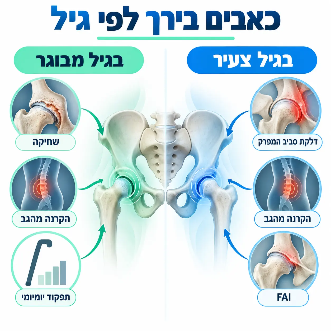 כאבים במפרק הירך | אינפוגרפיקה