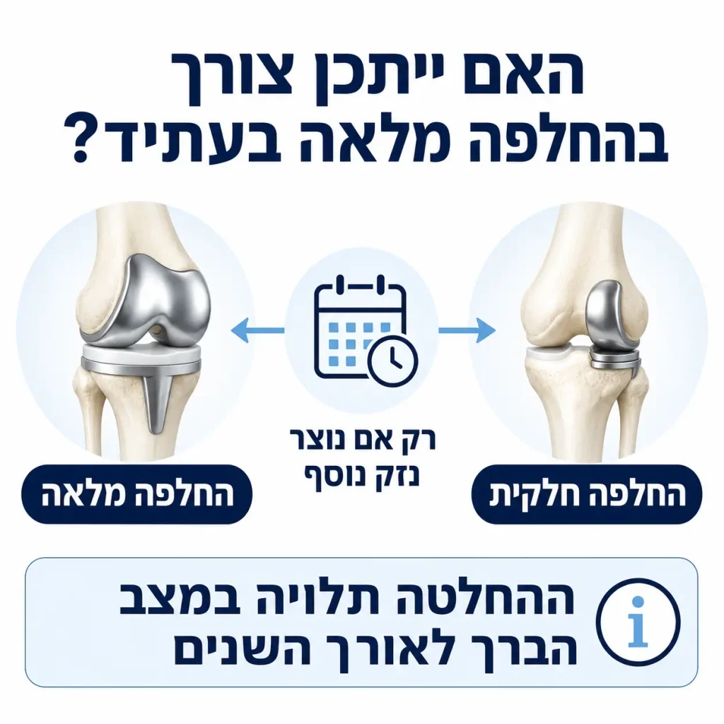 החלפת ברך מלאה או חלקית